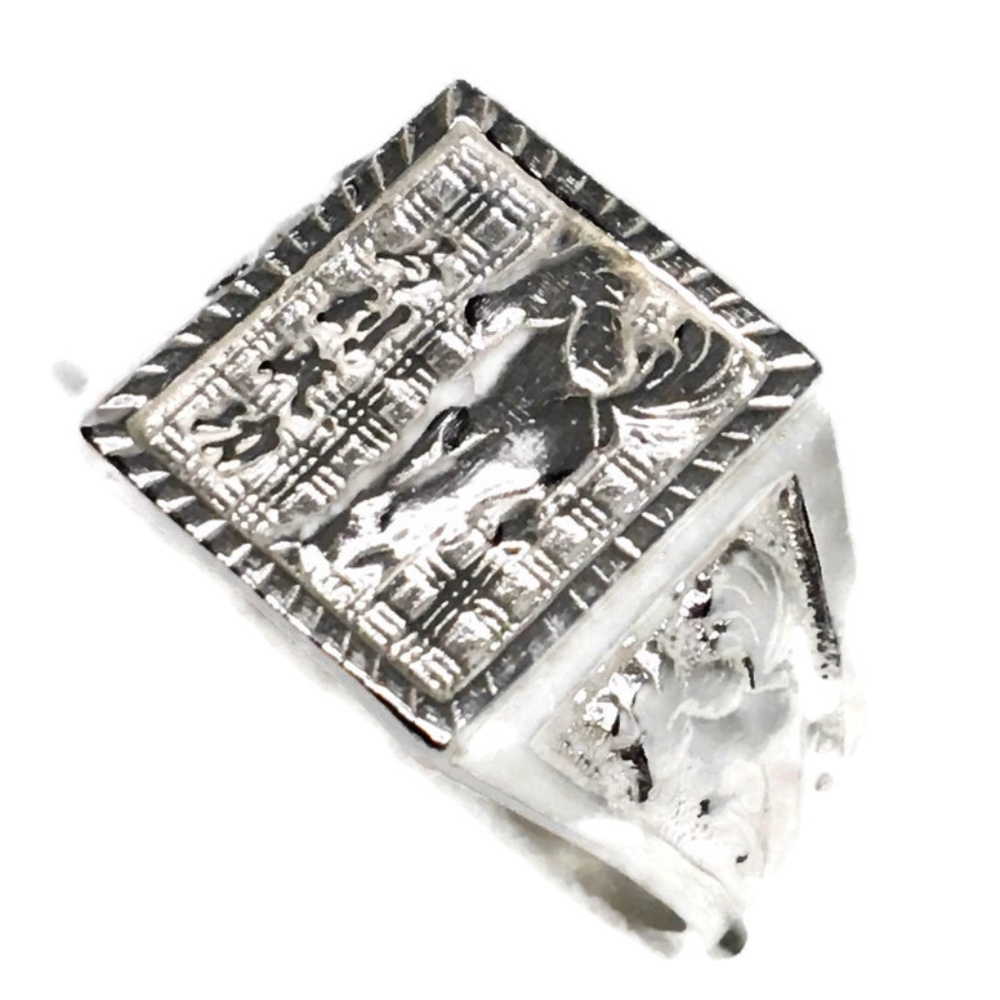 horse small ring Anti-Tarnish Silver Band Size 8